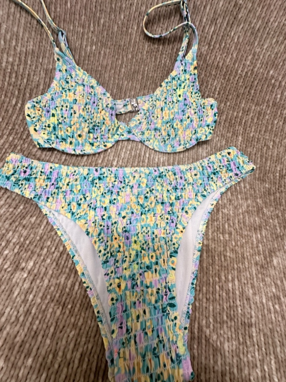 SHEIN size small floral underwire bikini